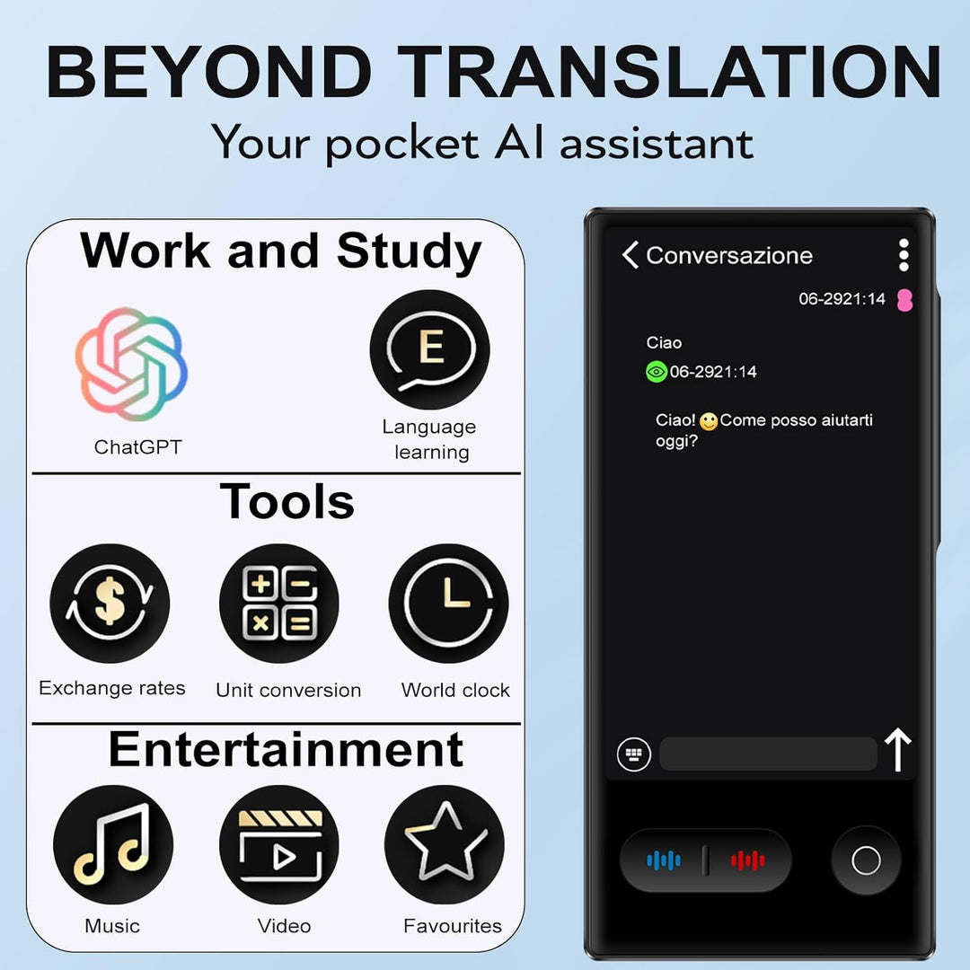 Sprachübersetzer Ohne Internet, Sprachübersetzer Translator Übersetzer mit 148 Sprachen, Ki Übersetz