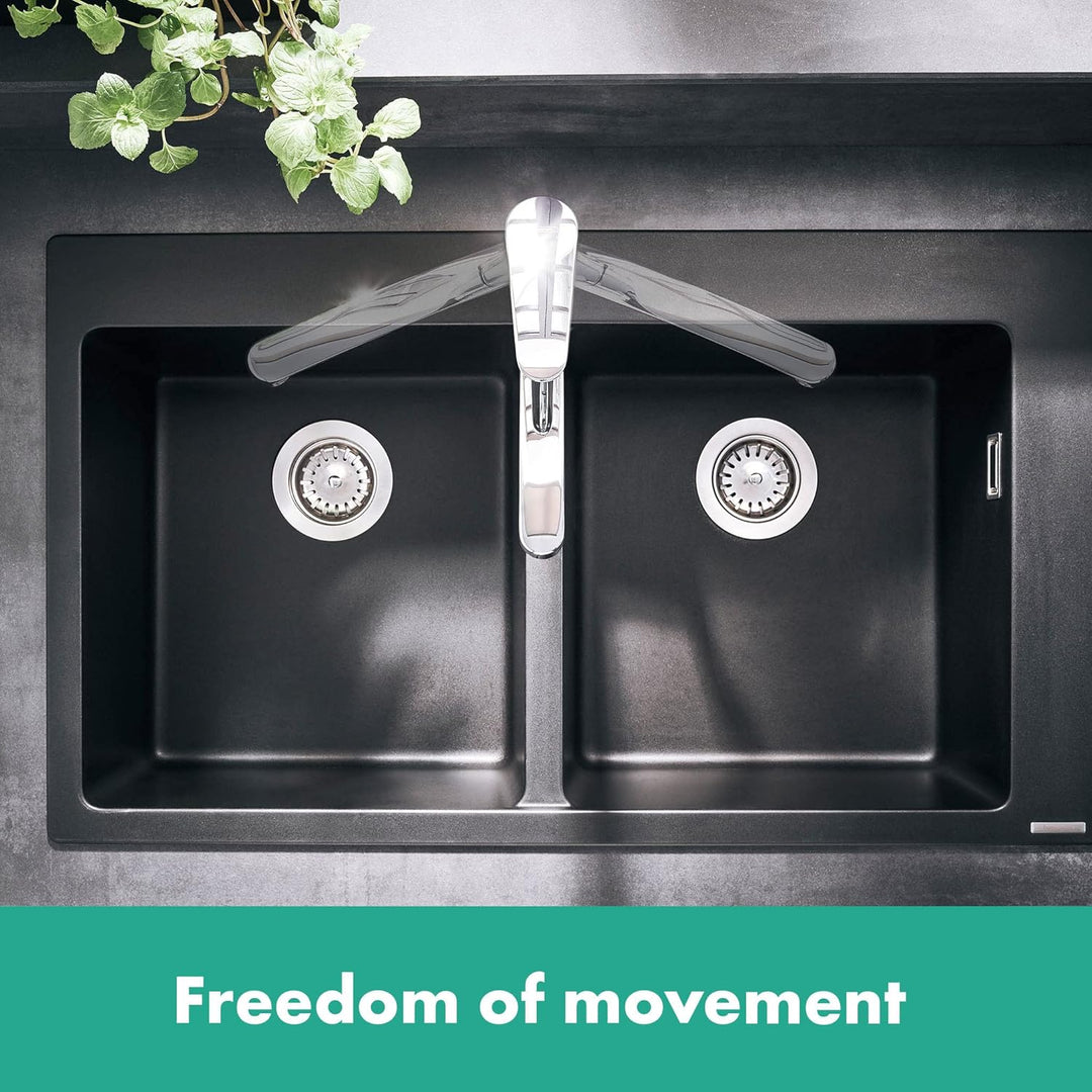 hansgrohe Set mit Küchenarmatur Focus M41, Wasserhahn Küche mit Auslauf Höhe 160mm, 360° drehbar, 1