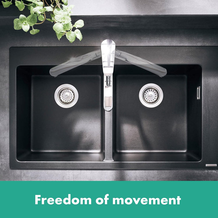 hansgrohe Set mit Küchenarmatur Focus M41, Wasserhahn Küche mit Auslauf Höhe 160mm, 360° drehbar, 1