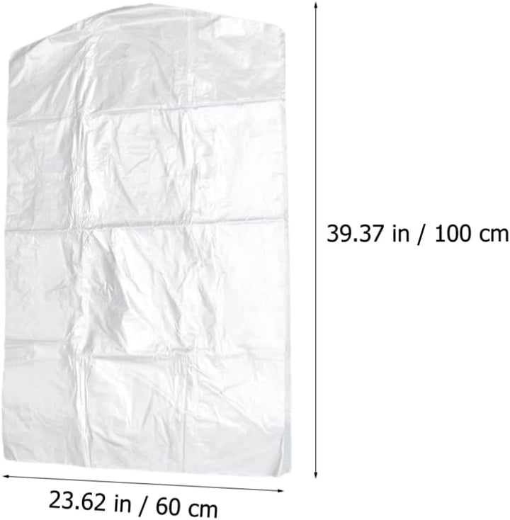 Zerodeko 100 Stücke Kleidersack Kunststoff Transparent Hängen Kleidung Anzug Kleidungsstück Staubdic