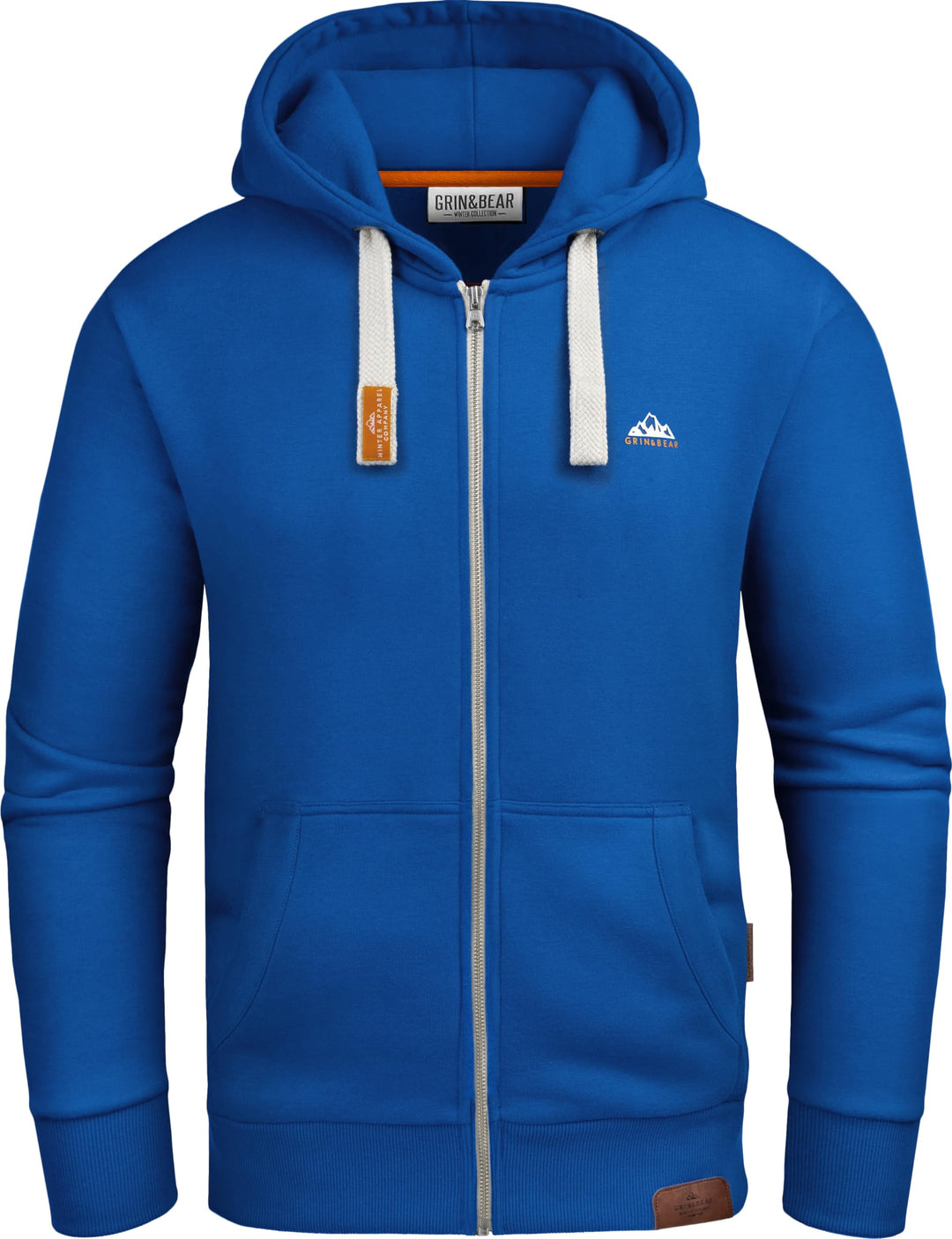 Grin&amp;Bear Hoodie Herren Sweatshirt Pullover GEC022 XXL Bright Blue, XXL Bright Blue