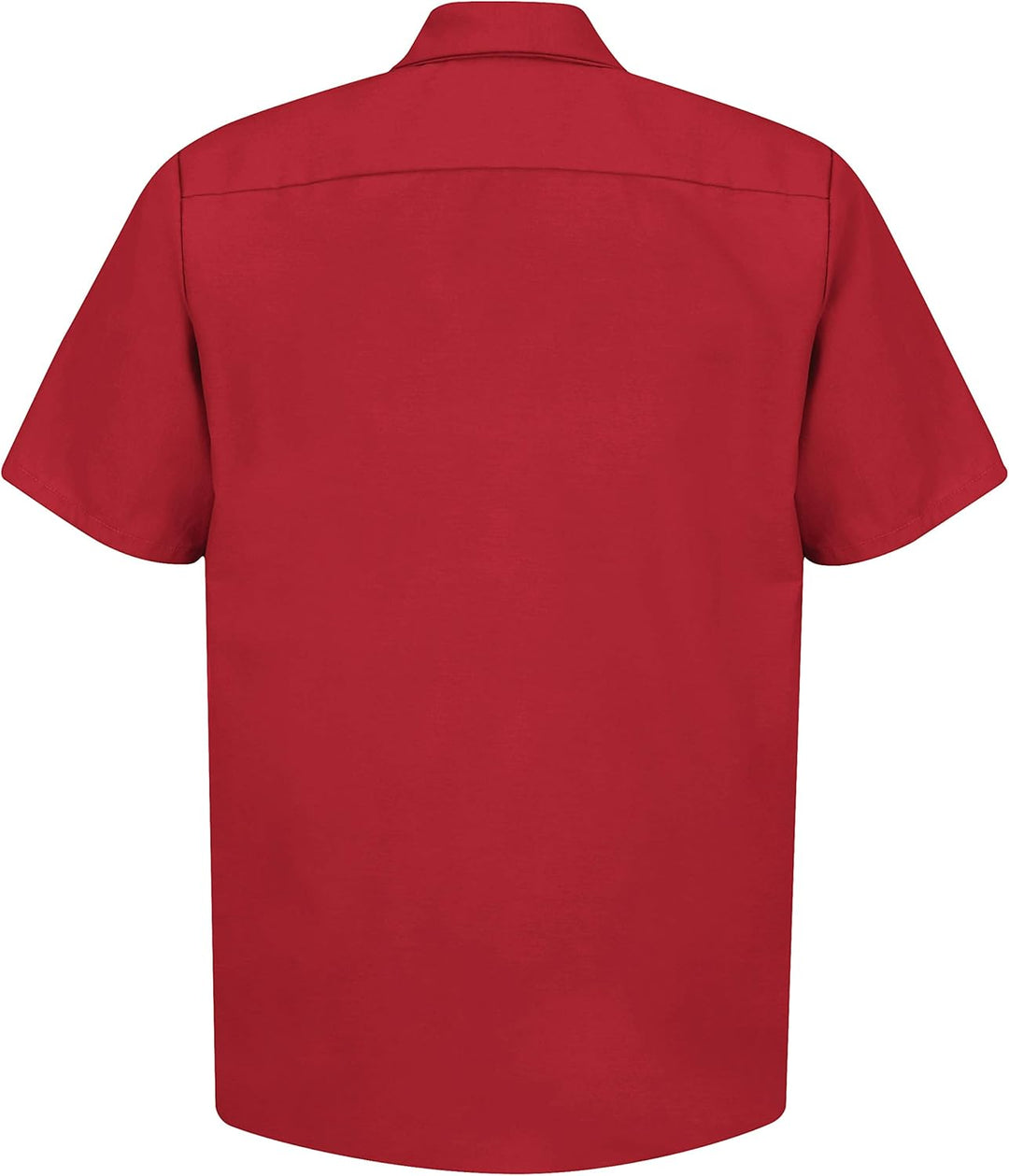 Red Kap Herren Short Sleeve Performance Tech Shirt Button-Down-Arbeitshemd (1er Pack) M Rot, M Rot