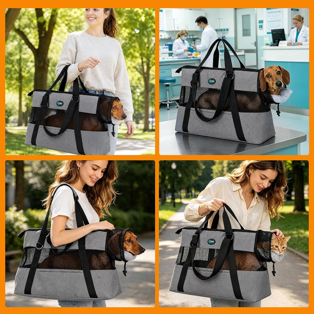 Ownpets Grosse Hundetragetasche,Atmungsaktives Mesh, Tragkraft bis 9 kg | leichte Sommer-Tasche mit