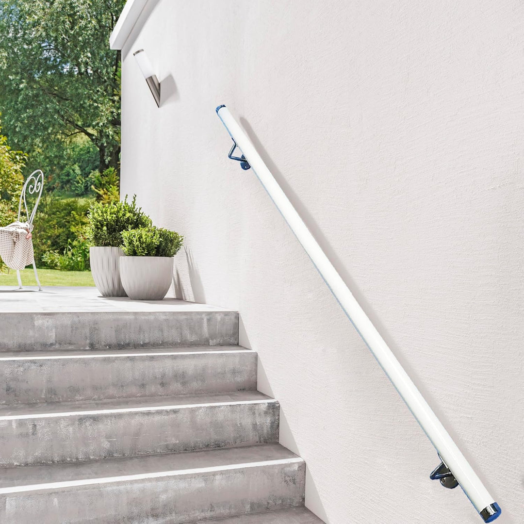 Handläufe für Treppen 30-600cm Holzhandlauf mit Halterungen, Rutschfeste Treppengeländer Stützstange