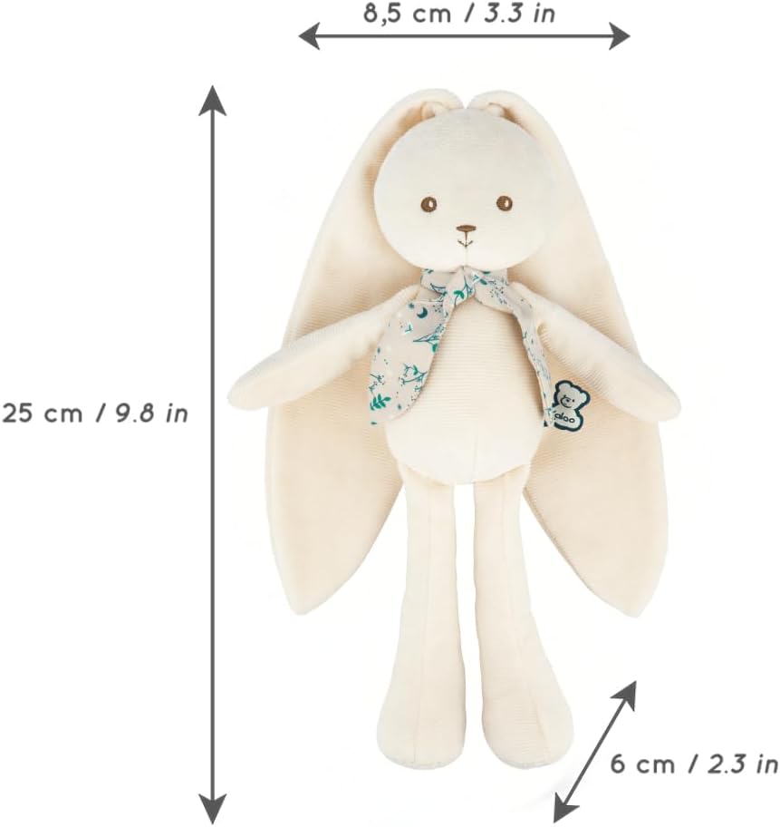 Kaloo - Lapinoo - Pantin Lapin - Baby Plüsch Jersey und Strick - 25 cm - Farbe Creme - Sehr weiches