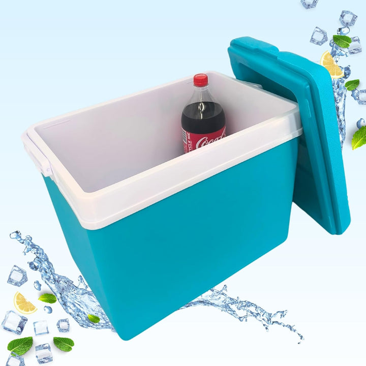 Kühlbox Passiv 35L – Tragbare Isolierbox ohne Strom, Campingbox für Auto, Picknick & Strand – Kompak