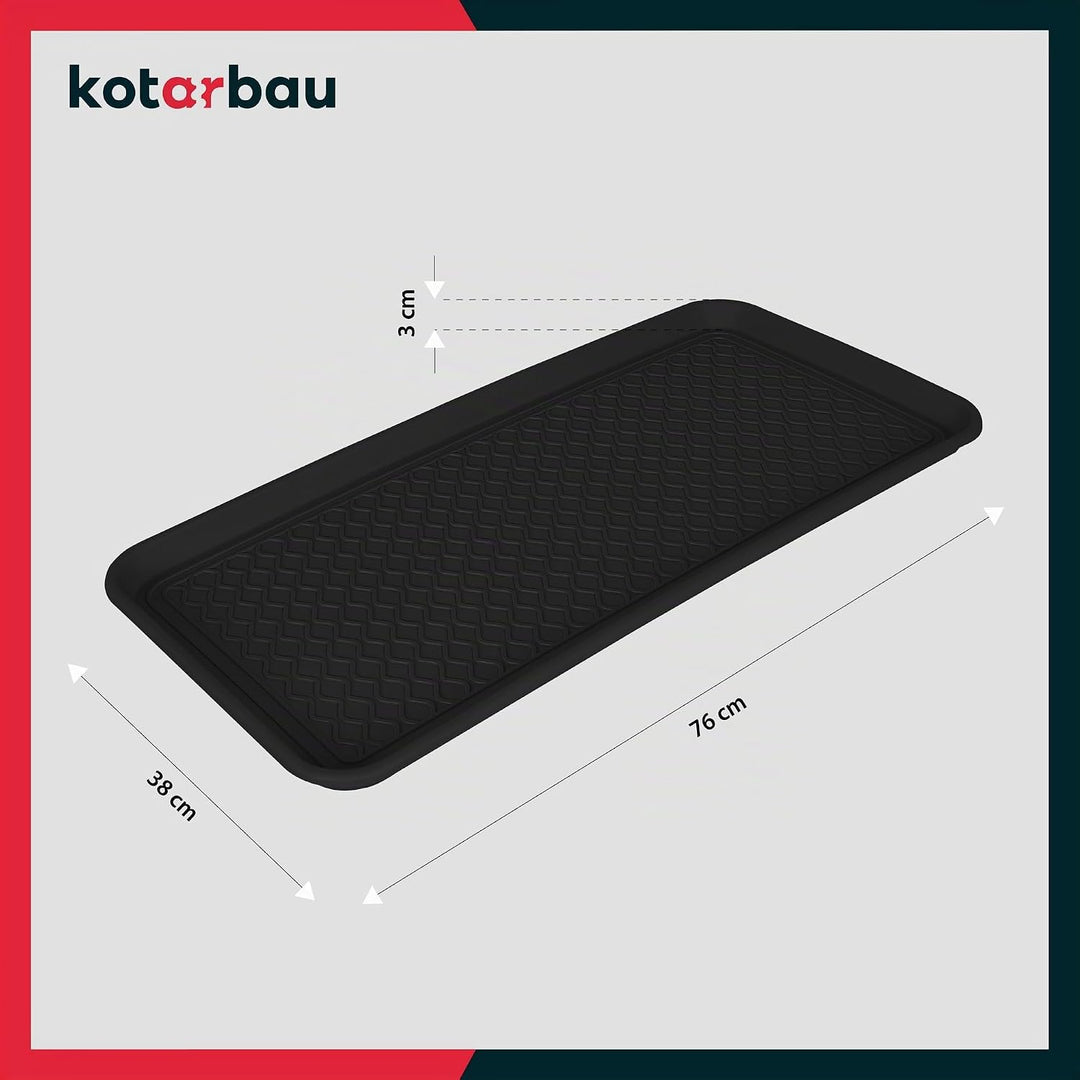 KOTARBAU® 2er Set Schuhabtropfschale - 38 x 76 cm - Abtropfmatte für nasse Schuhe - Schuhablage für