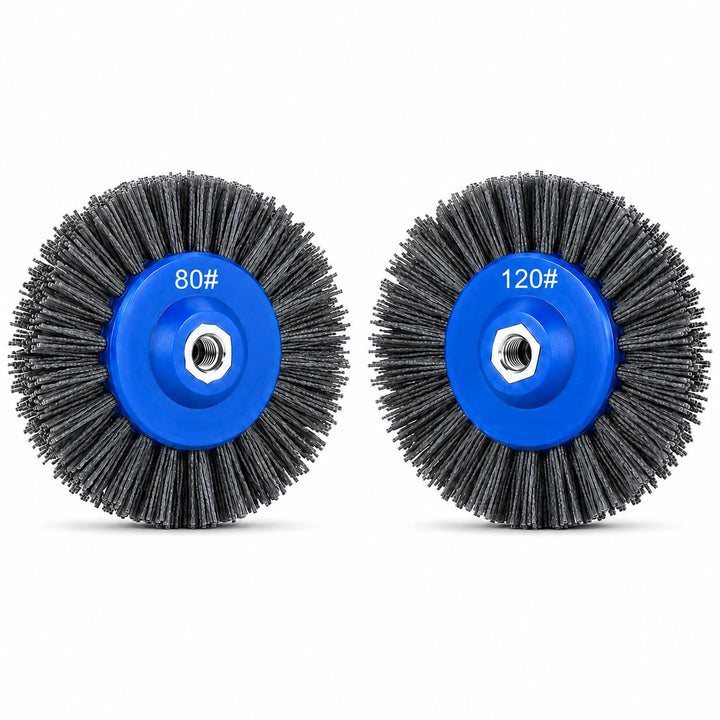 Nylon-Scheibenbürste 2er Set Körnung 80 und 120