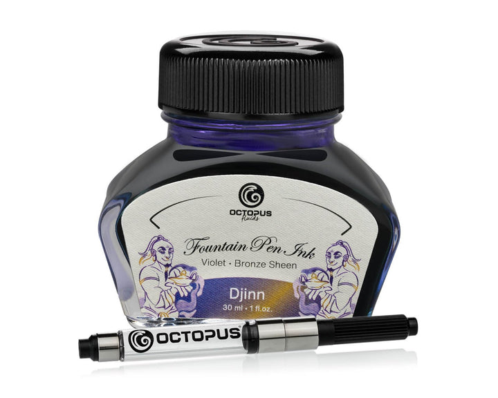 Octopus Fluids Füllhaltertinte Sheen mit Konverter, Djinn, Blau, 30 ml Djinn 30 ml, Djinn 30 ml