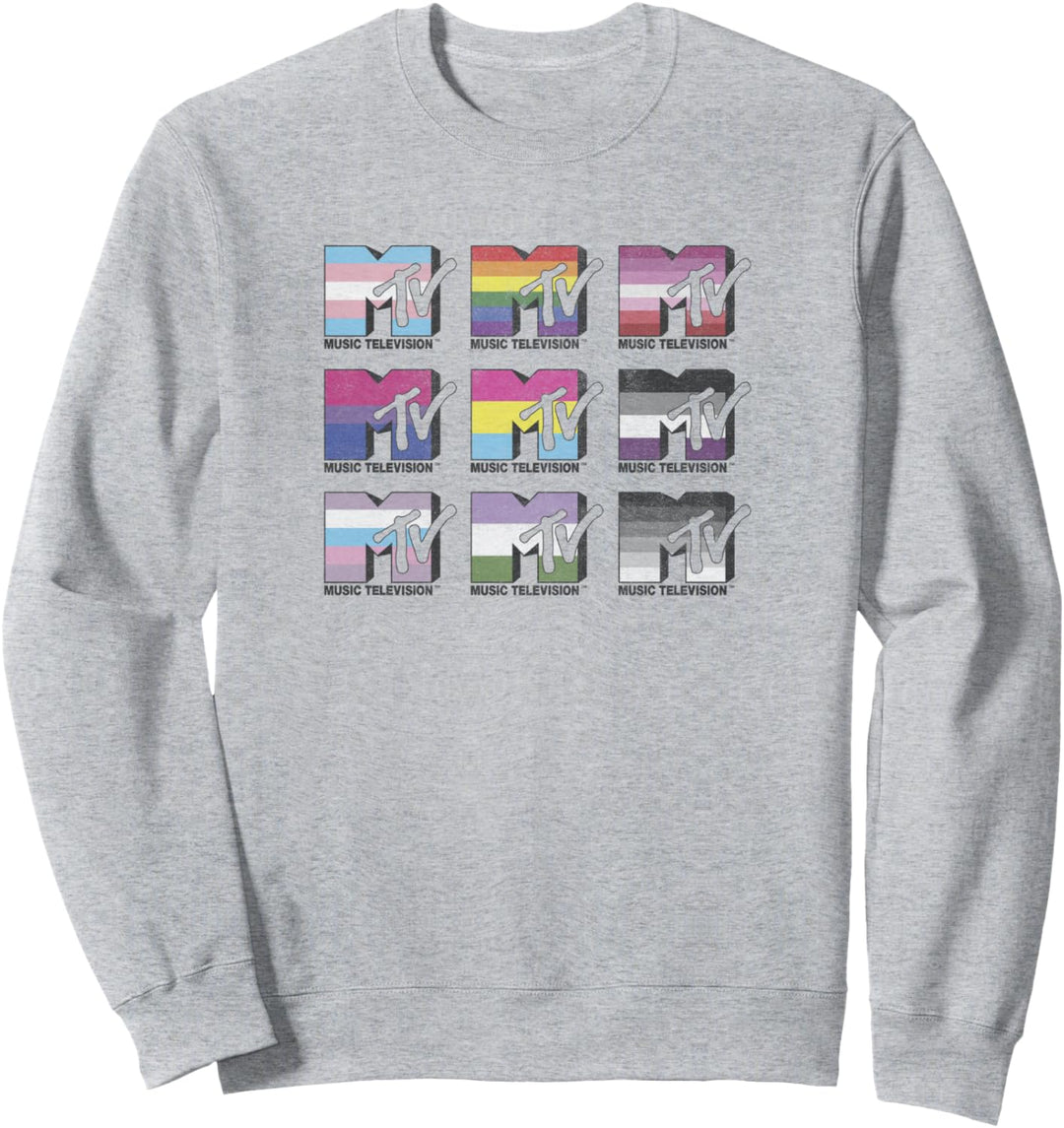 MTV Music Television Pride Flag Logos Sweatshirt