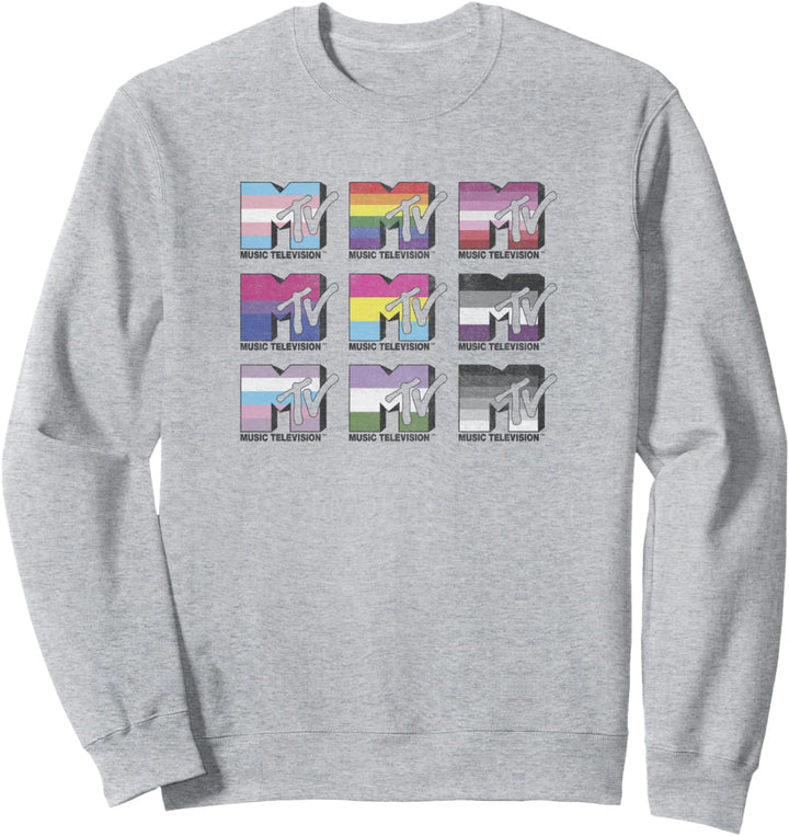 MTV Music Television Pride Flag Logos Sweatshirt