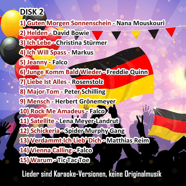 Mr Entertainer Karaoke DEUTSCHE KARAOKE CD+G. Die 30 Besten Songs. German Karaoke