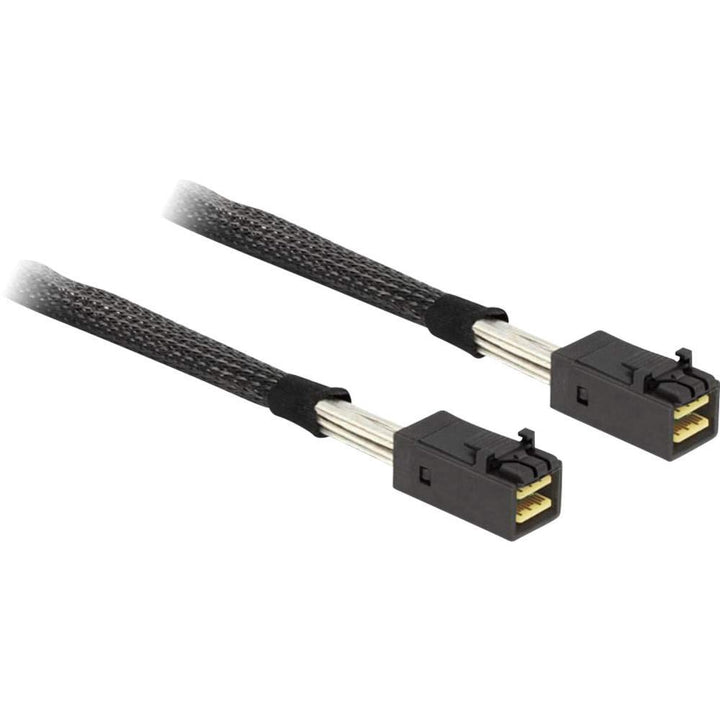DeLock Kabel Mini SAS HD SFF 8643 x4 Stecker/Stecker 0,5 m, schwarz