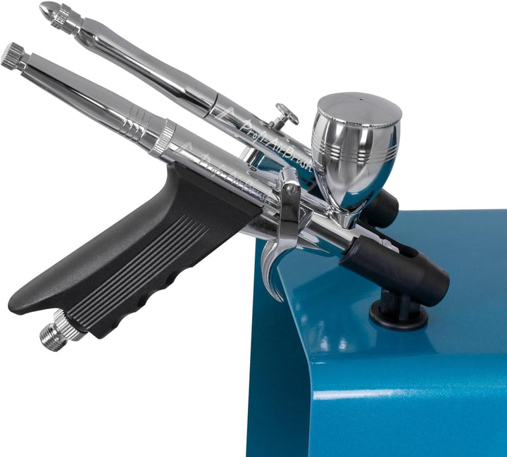Profi-AirBrush Kompressor Universal II-C mit Start/Stop-Automatik, mit Schutzgehäuse LEISE und ENERG