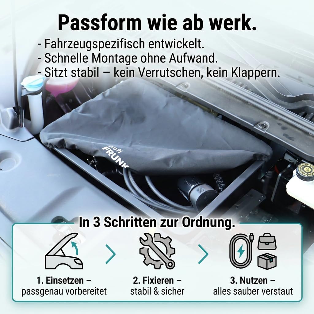 rati Frunk kompatibel für Frunk BYD ATTO 2 2024- | Erweiterter Front-Stauraum. Perfekt für Ladekabel