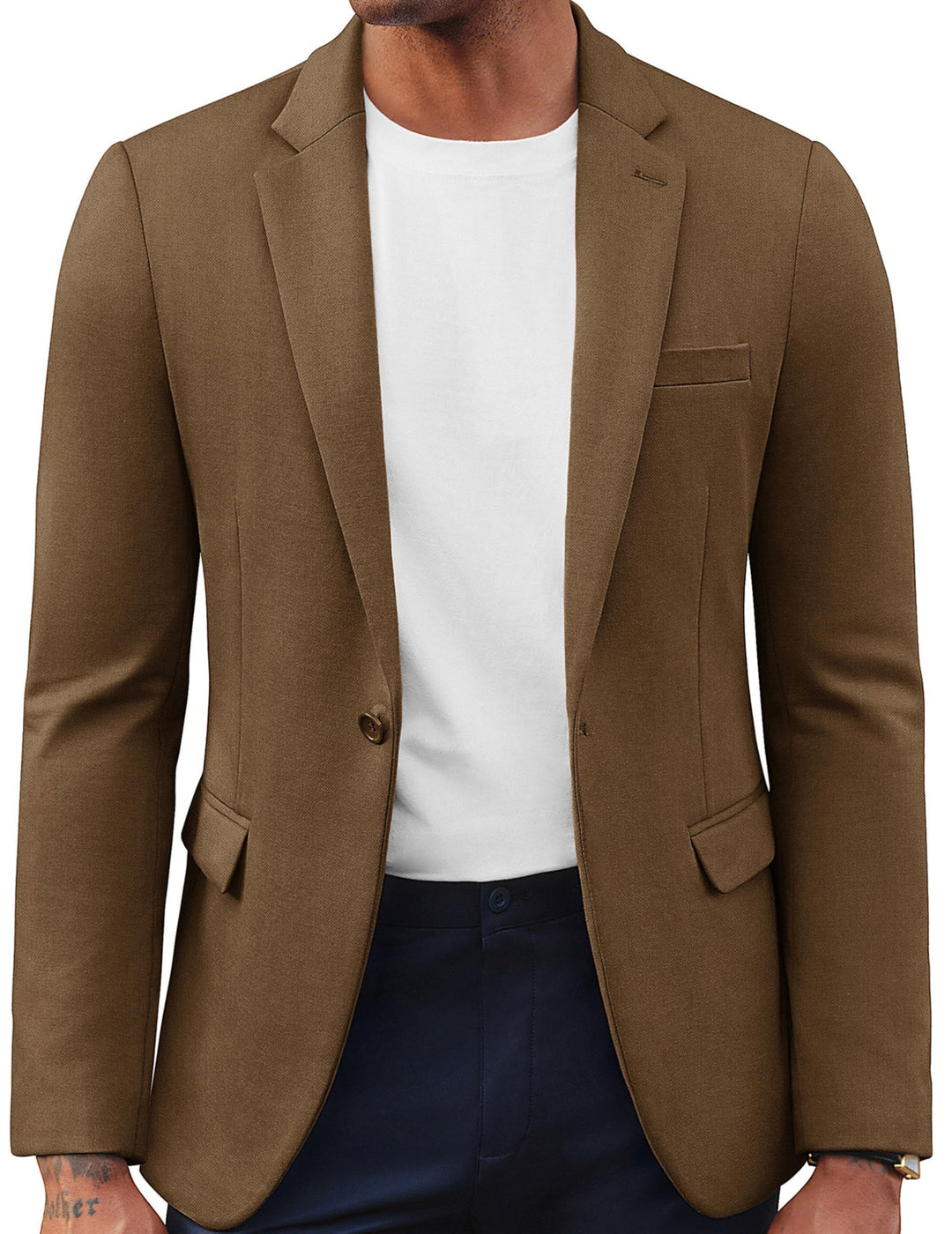 PJ PAUL JONES Herren Sakko Sportlich Freizeit Blazer Jackett 1 Knöpfe Modern Regular Fit Anzugjacke