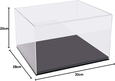 HMF 46806 Acryl Vitrine / Schaukasten für Modellautos, Figuren | 32 x 28 x 20 cm | Transparent 32 cm