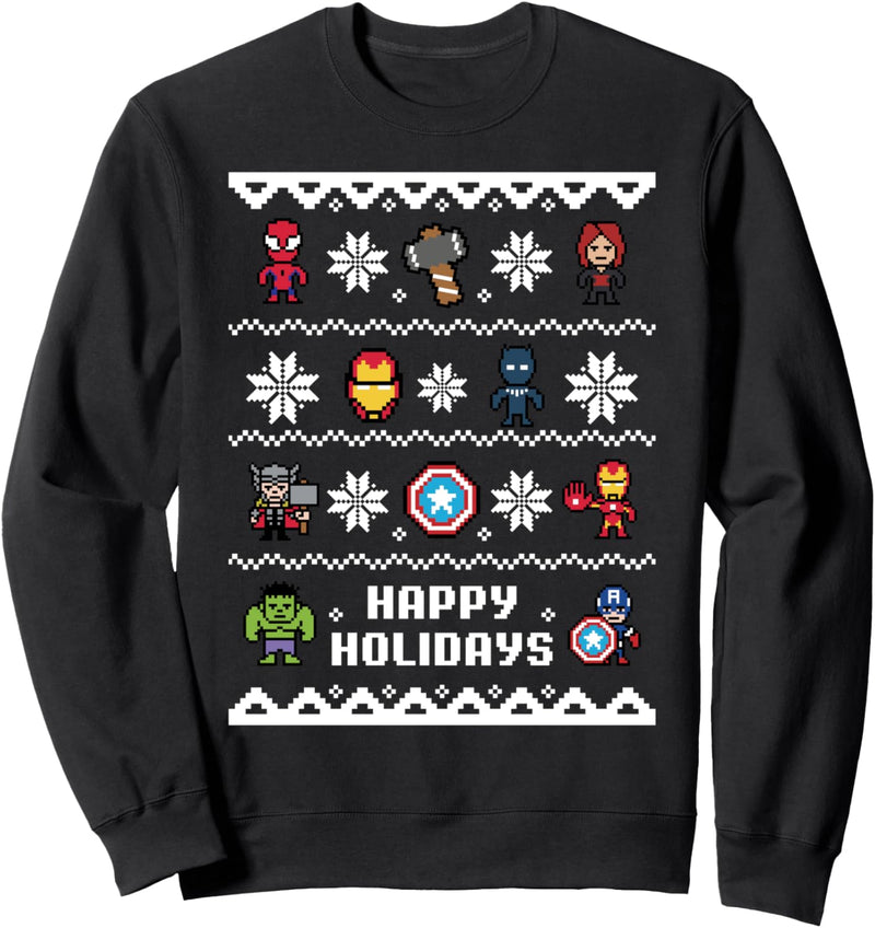 Marvel Avengers Christmas Sweater Happy Holidays Sweatshirt