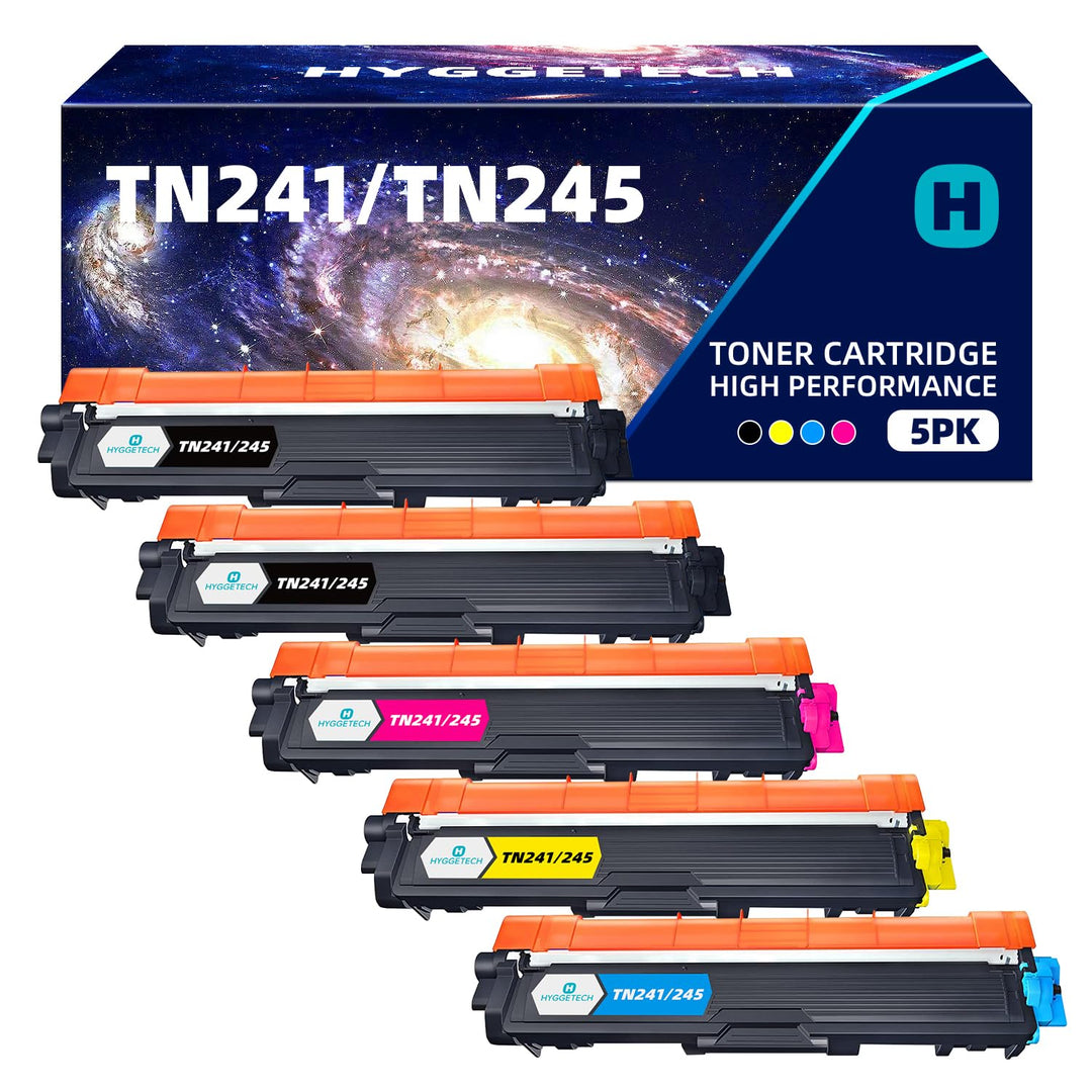 Hyggetech Compatible Toner Replacement for Brother TN241 TN245 Toner for Brother MFC-9332CDW MFC-914