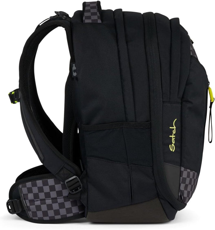 Satch Match Schulrucksack Set 3tlg. (Dark Skate) inkl. Schlamperbox und Sporttasche, Dark Skate