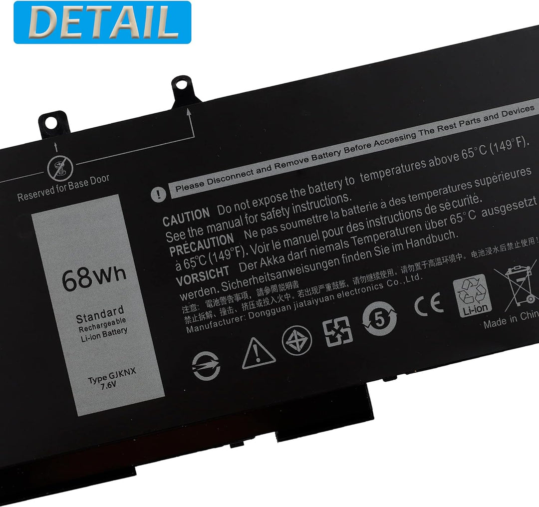 E-yiiviil Ersatzakku GJKNX GD1JP Kompatibel mit Dell Latitude 5480 5580 5490 5590 E5280 E5480 Batter
