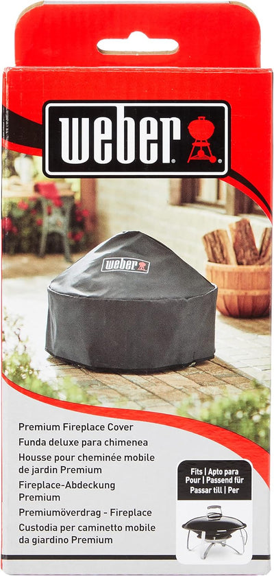 Weber 7159 Premium Abdeckhaube für Fireplace, schwarz, 15.9 x 22.7 x 12.5