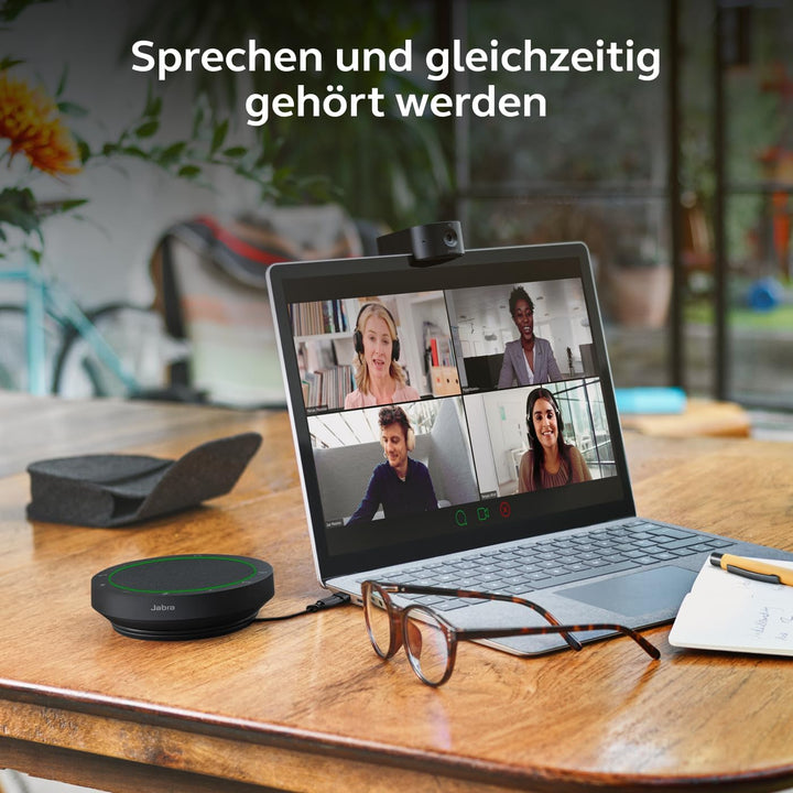 Jabra Speak2 55 Bluetooth-Freisprechlösung, 4 Mikrofone mit Geräuschunterdrückung, 50 mm Breitband-L
