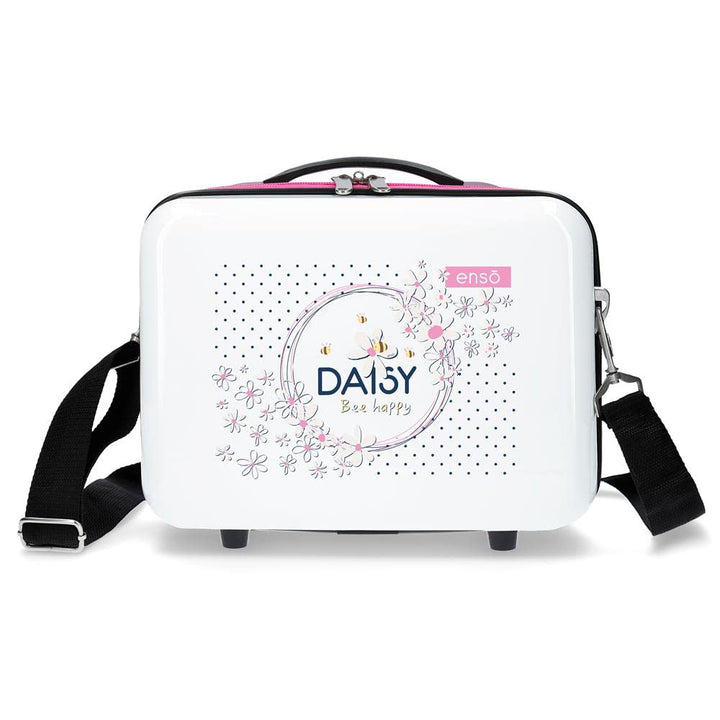 Enso Daisy Kulturbeutel, anpassbar, mit Umhängetasche, 29 x 21 x 15 cm Makeup Tasche Weiss, Makeup T