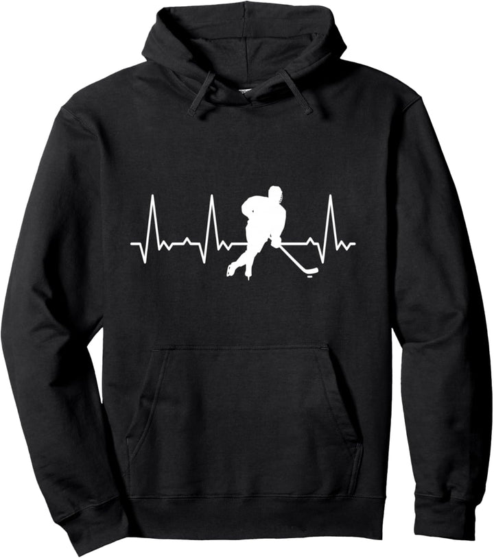 Herzschlag Eishockey Pullover Hoodie