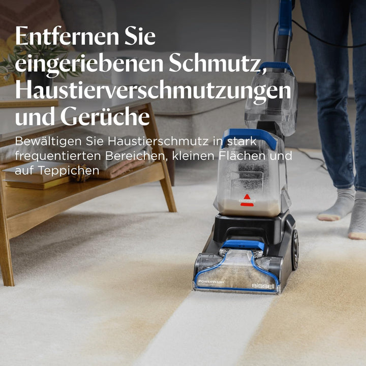 BISSELL PowerWash Compact Pet, Kompakter Upright- Teppichreiniger und Polsterreiniger für Haustierfl