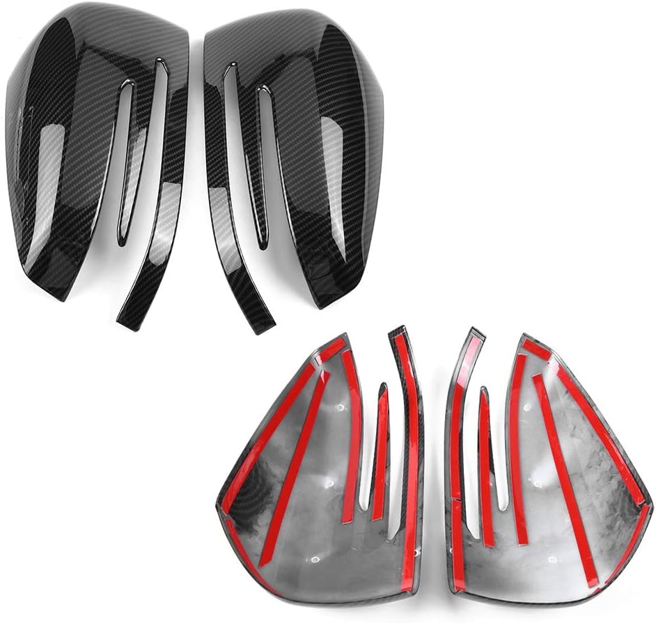 Rückspiegel Abdeckung Carbon W204,Qiilu Carbon Rückspiegel Spiegelabdeckung Aussenspiegel für ABCE C