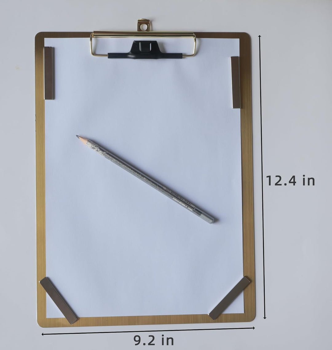 Magnetische Klemmbretter aus Edelstahl, Metallklemmbretter mit flachem 304-Clip, schwarze Tafeln für