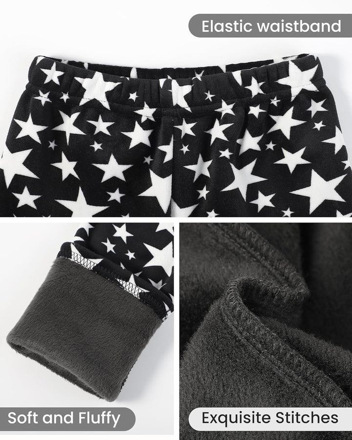 Auranso Thermo Leggings Mädchen Kinder Gefütterte Thermoleggings Winter Warme,2er-Pack 110-116 Liebe