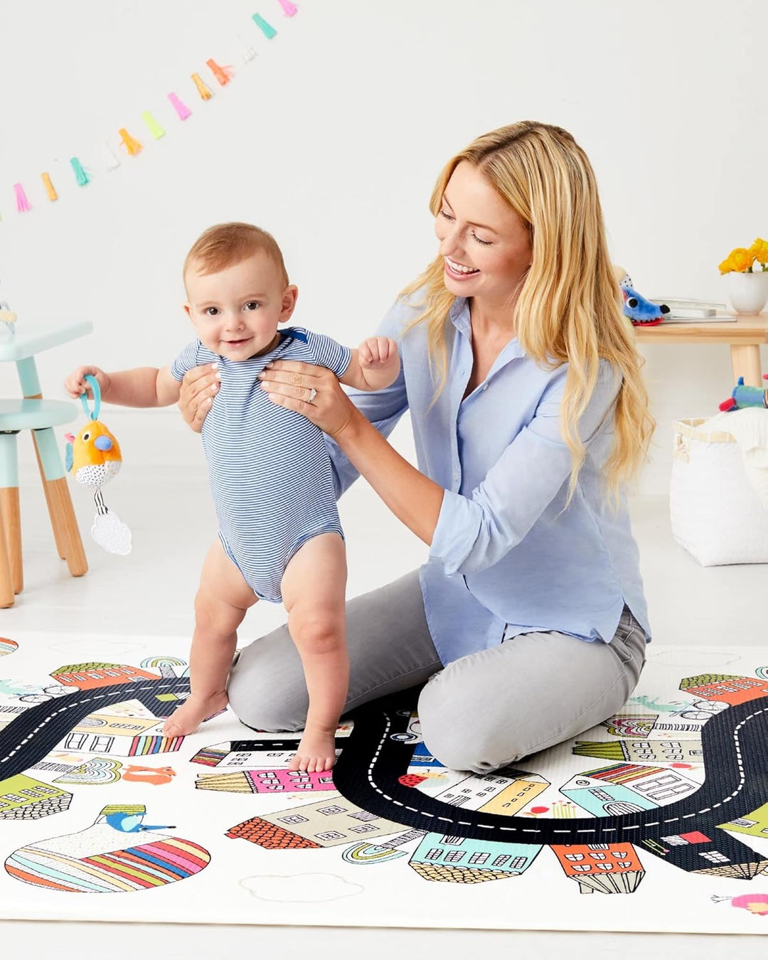 Skip Hop 243102 Reversible Village Playmats, mehrfarbig, Reversible Village Playmats