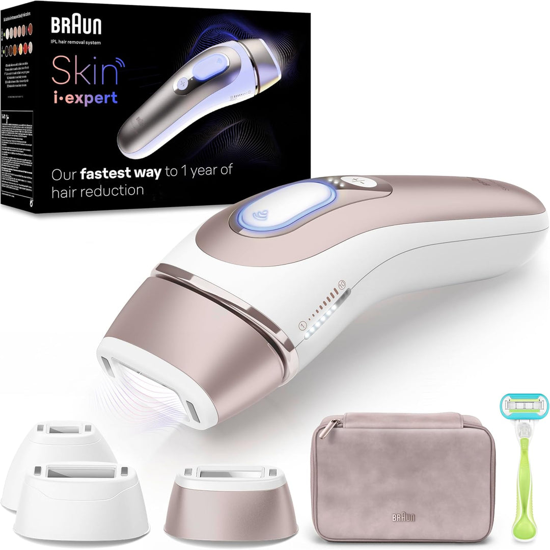 Braun Smart IPL Skin i·expert, Haarentfernung für zu Hause, Gratis App, Aufbewahrungstasche, Venus R