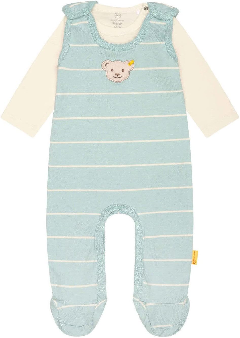 Steiff Baby - Jungen Set Strampler mit Fuss + T-shirt Langarm Set Strampler + T-Shirt langarm 62 ETH