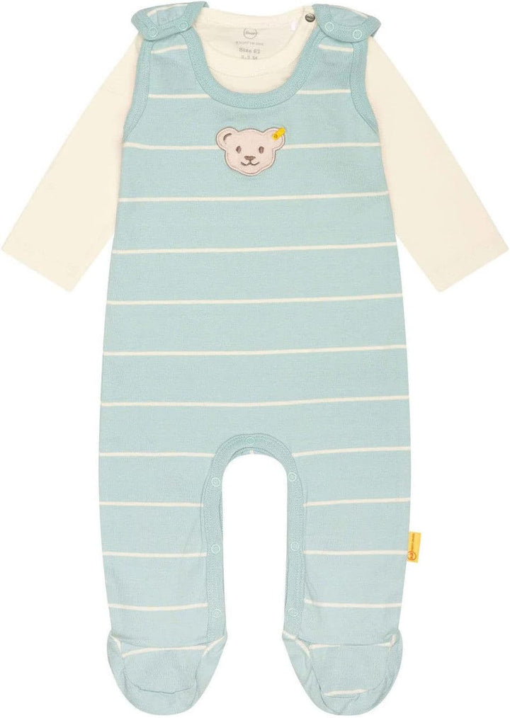 Steiff Baby - Jungen Set Strampler mit Fuss + T-shirt Langarm Set Strampler + T-Shirt langarm 56 ETH