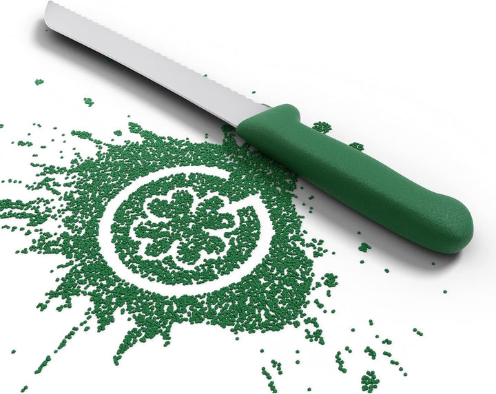 Giesser seit 1776 - Made in Germany - Brotmesser grün, Basic Green, Klinge 21 cm, Wellenschliff, rut
