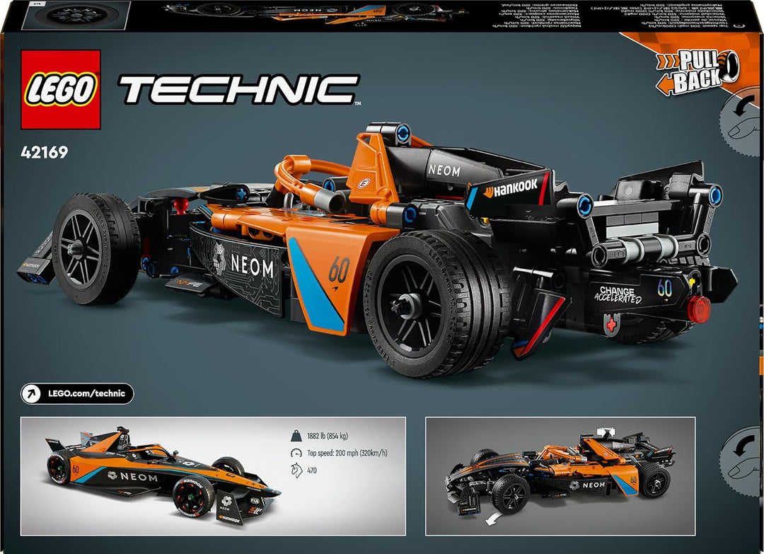 LEGO Technic NEOM McLaren Formula E Race Car, Rennwagen Spielzeug für Kinder ab 9 Jahren, Jungen und