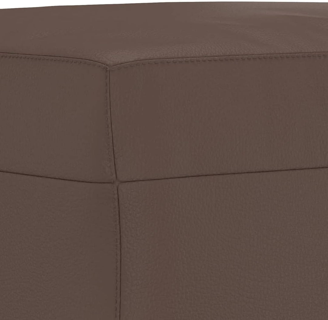 Fusshocker Braun 60x50x41 cm Kunstleder Model349337