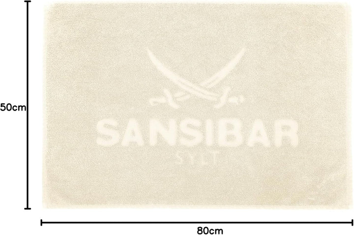 Sansibar Badvorleger Fein-Flor Badteppich Badematte 100% Baumwolle 50x80 cm (50 x 80 cm, Sand) 50 x