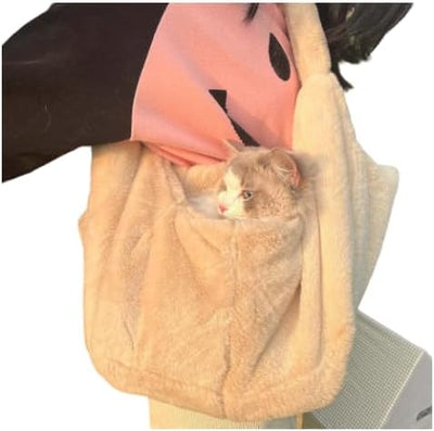 SIQITECH Hundetasche Plüsch Tragetasche Winter Warm Hundetragetasche Gemütliche Katzentasche Atmungs
