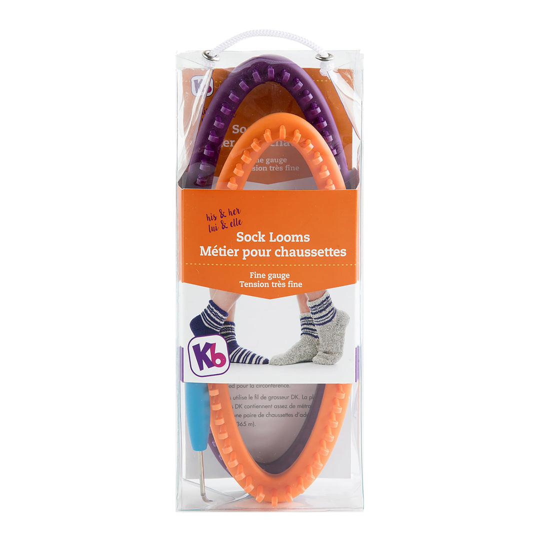 Authentic Knitting Board His Her Sock Looms, for Men and Women Size, 52 60 peg, fine Gauge, 2