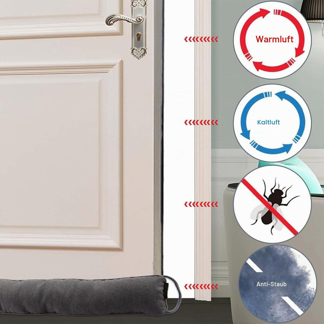2 Stück Zugluftstopper Für Türen und Fenster 90cm - Tür Luftzugstopper - Waschbar - Energiesparend -