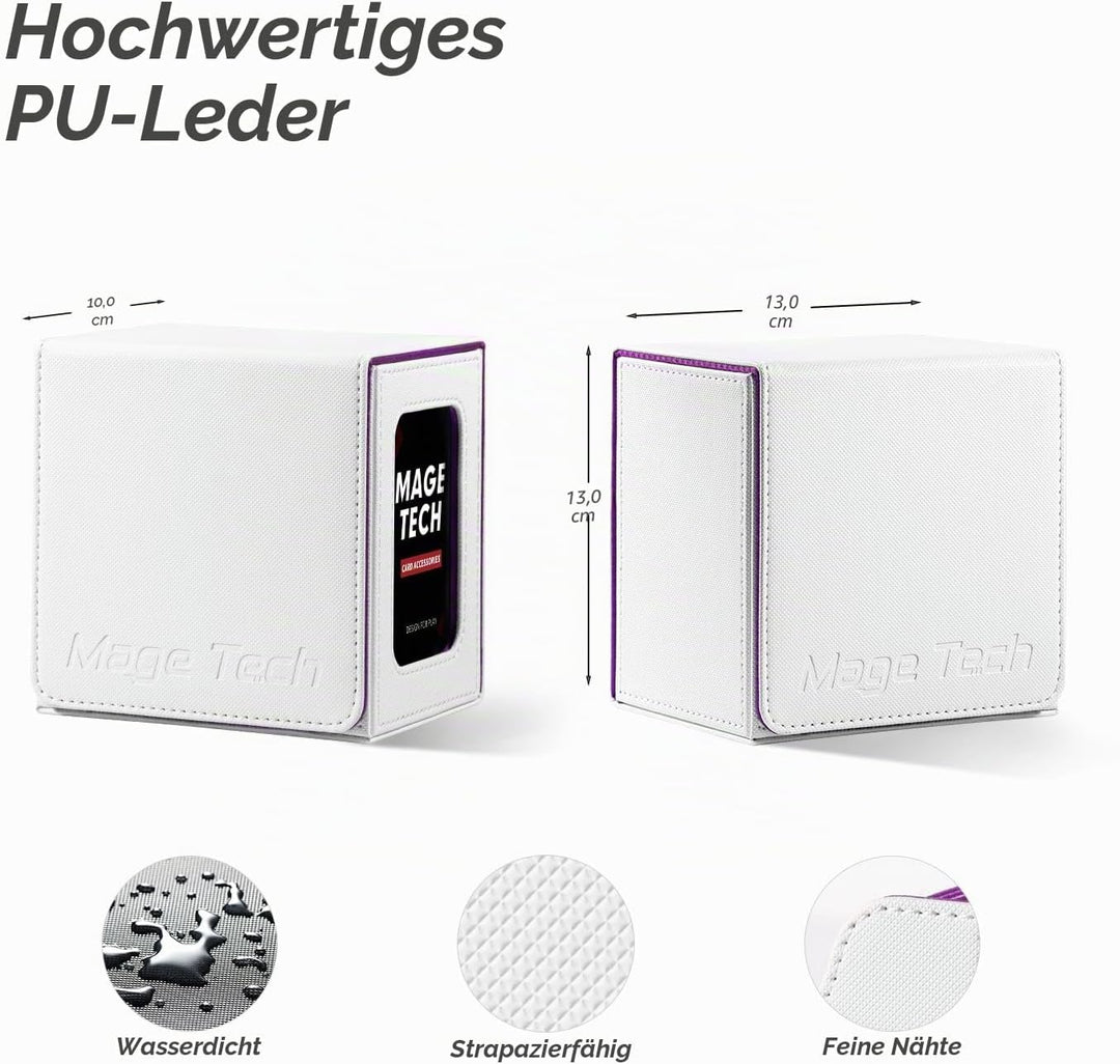 Kartendeck-Box für MTG Commander - Patentiertes Design, Commander-Display, Passend für 100 doppelt u