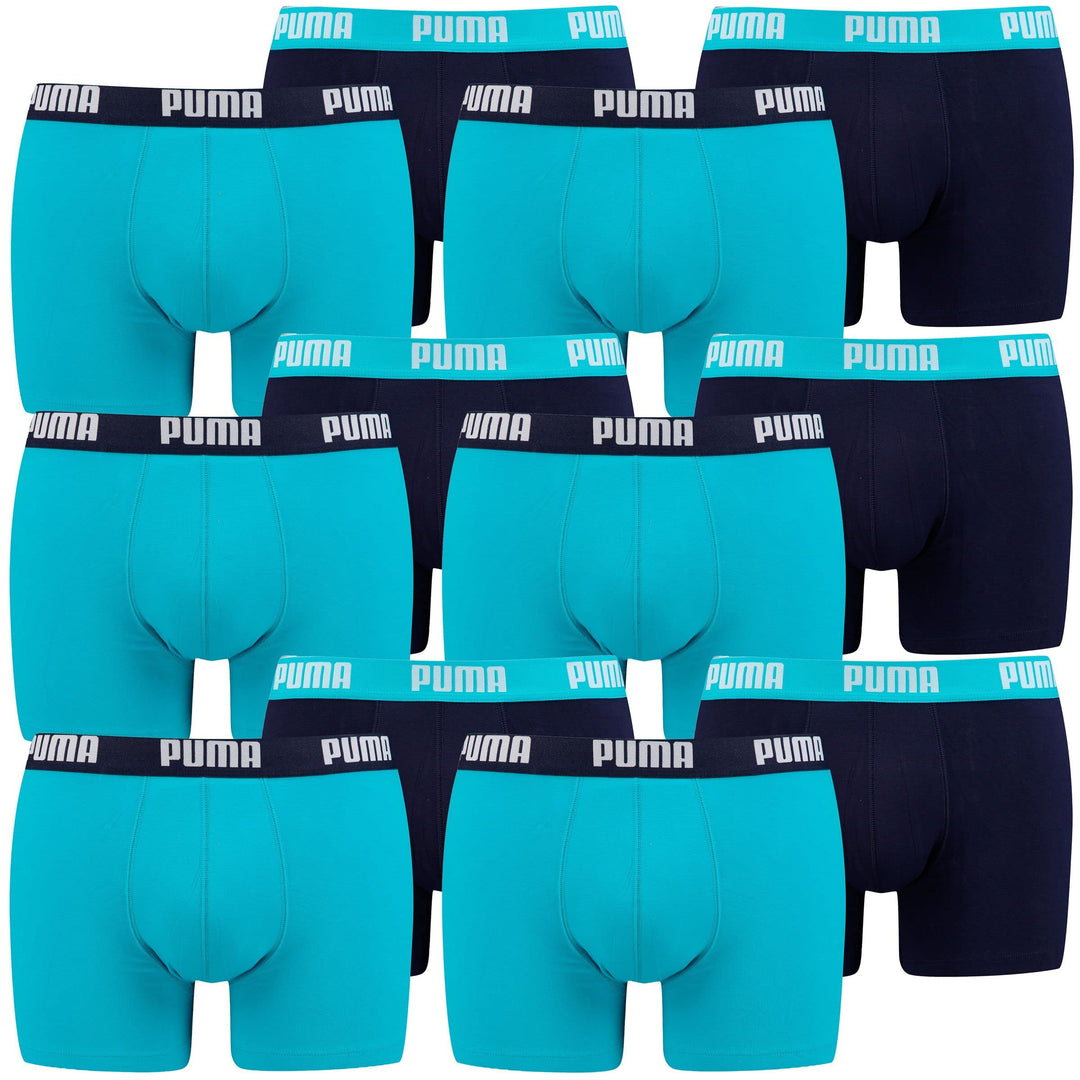 PUMA Herren Basic Boxer Unterwäsche, 796 - Aqua / Blue, XL