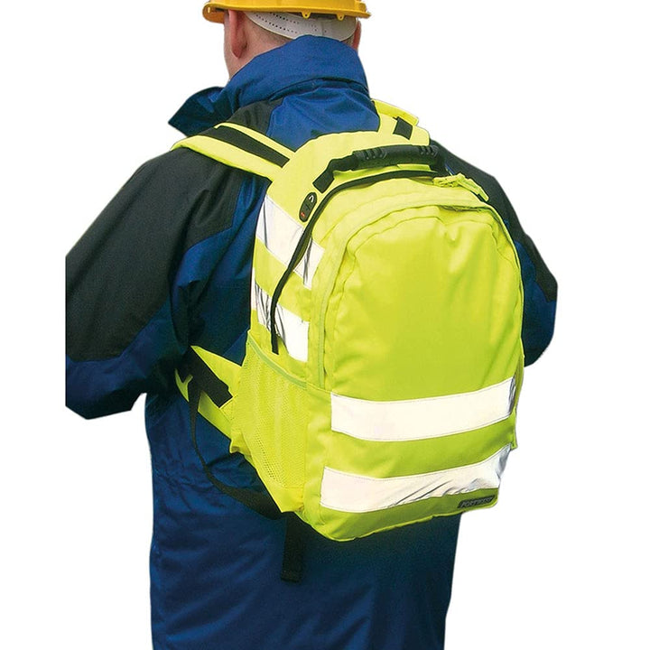 Portwest Standard Warnschutz-Rucksack , Grösse: Einheitsgrösse, Farbe: Gelb, B905YER Einheitsgrösse