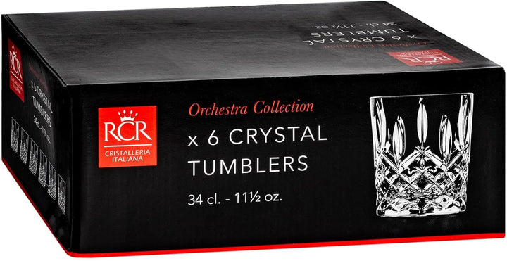 RCR Crystal Orchester Geschnittenes Glas Dof Doppelte Altmodische Whiskybrillen Trinkgläsers Set - 3
