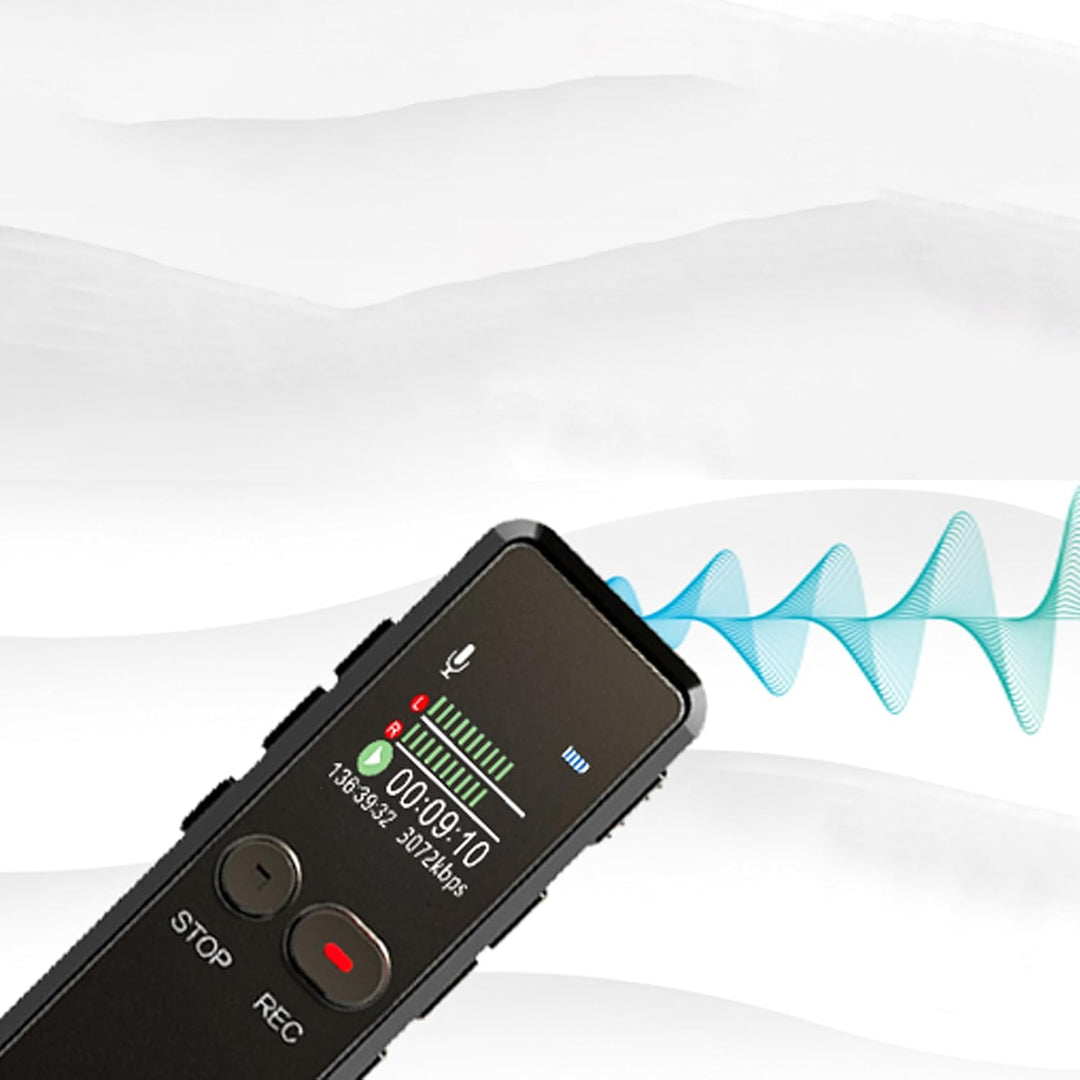 Digitales Diktiergerät 8GB 1536kbps hohe Aufnahmequalität Geräuschreduzierung One-Touch-Aufnahme,Spr