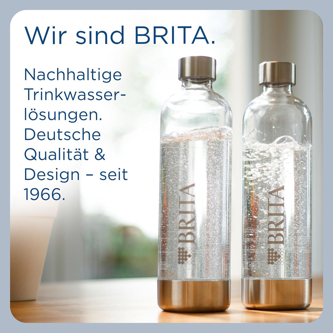 BRITA Flaschen 2er-Pack für Wassersprudler sodaONE | 2X 1 Liter Ersatzflaschen | Leichte, BPA-freie